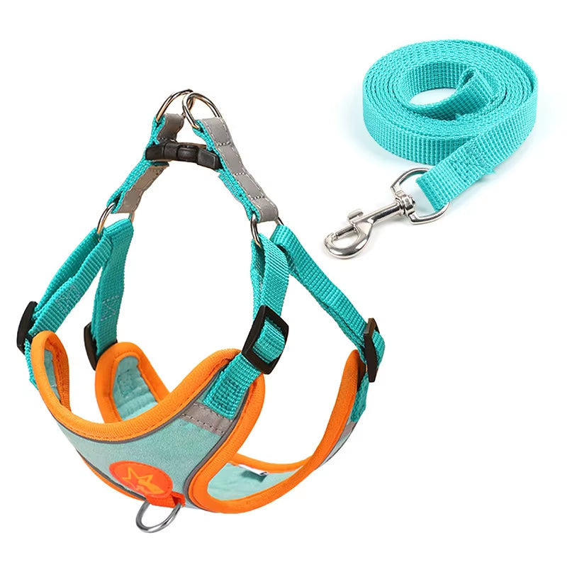 New Style Pet Dog Chest Strap Small Breed Anti-Lost Reflective Traction Rope Breathable and Comfortable Tank Top Traction Rope