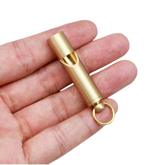Brass Whistle High Decibel Portable Outdoor Whistle Hiking Camping Life-Saving Whistle Referee Training Whistles Outdoor Gadgets