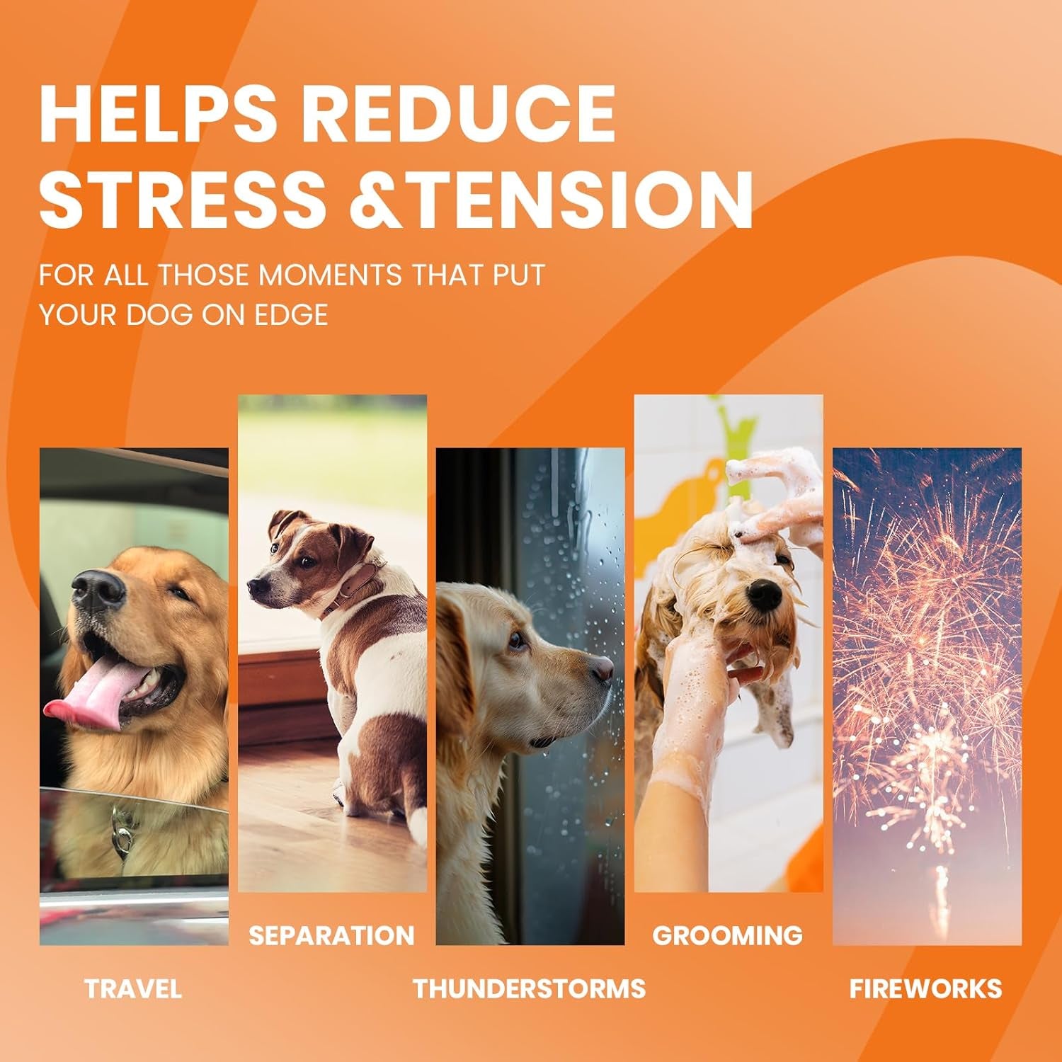 Calming Dog Treats, 60 Count Hemp Calming Treats for Dogs | Reduce Stress, Fear, Separation Anxiety, Barking, Hyperactivity, Reactivity, Aggression, Travel Issues | 100% Natural Dog Calming Treats