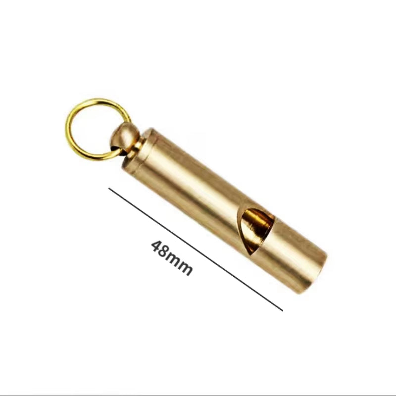 Brass Whistle High Decibel Portable Outdoor Whistle Hiking Camping Life-Saving Whistle Referee Training Whistles Outdoor Gadgets