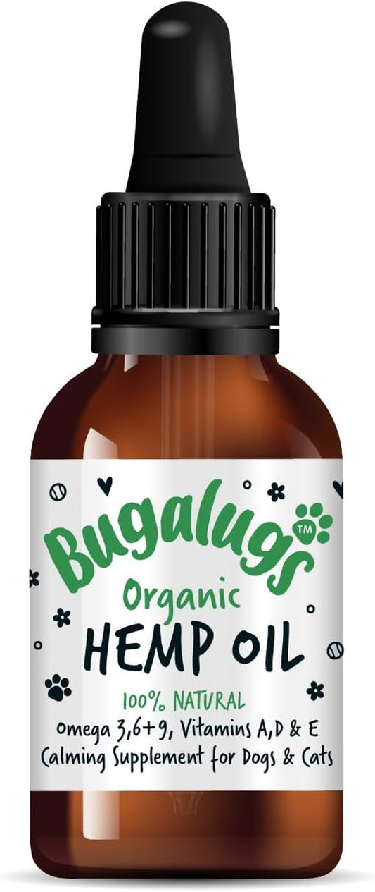 Hemp Oil Dog Calming Products Nervous Products for Dog Anxiety Relief - Hemp Oil for Dogs Uk Food Supplements with Omega 3, 6, 9 Support Hip, Joint & Dog Calming