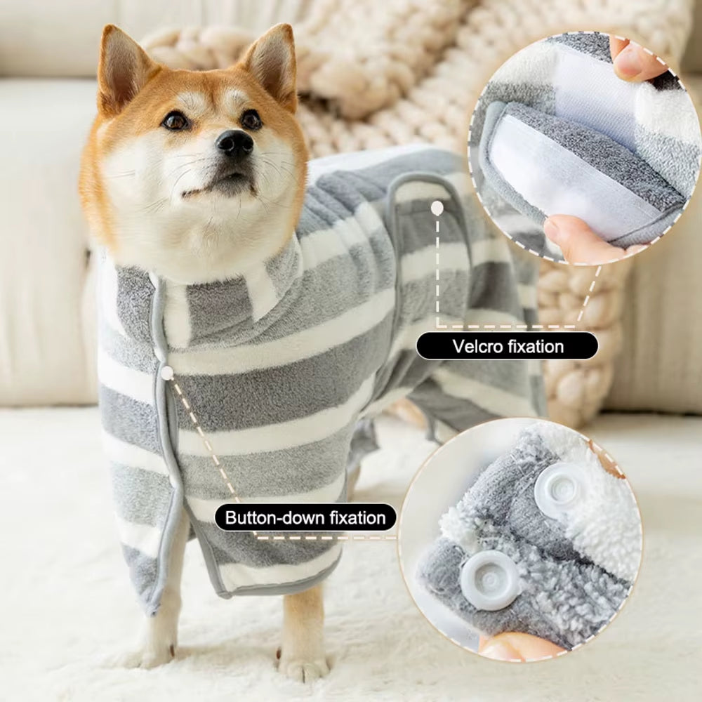1PC Dog Bathrobe Oversized Thick-Added Absorbent Quick Drying Golden Shiba Cat Bath Towel Towel Used after Bath