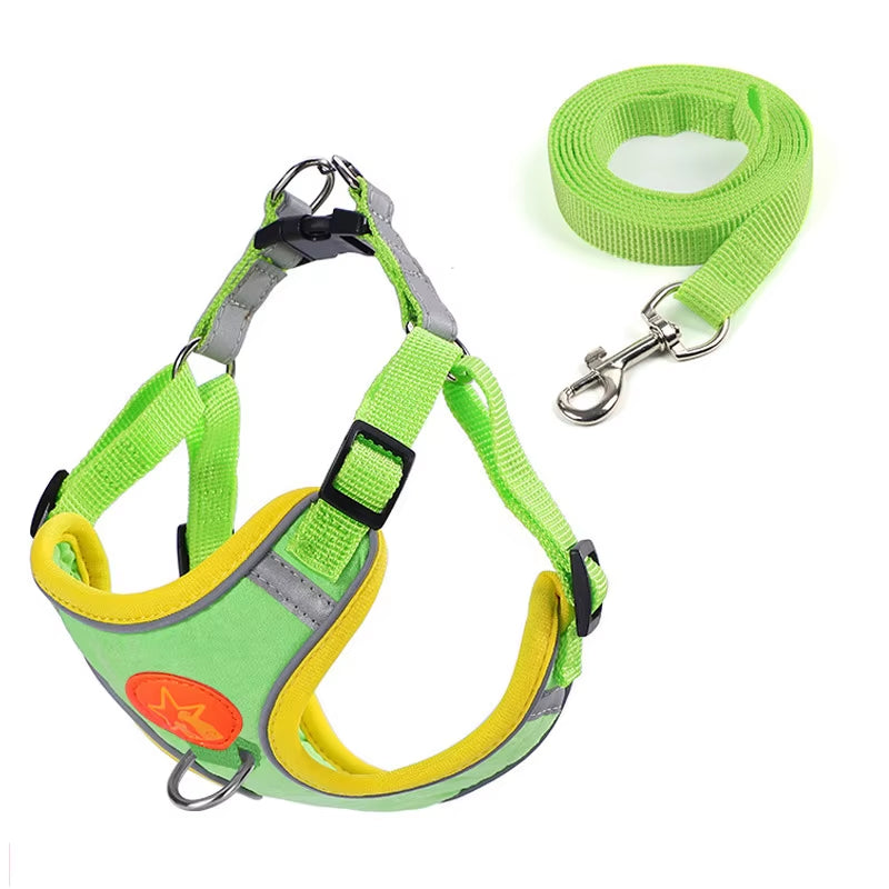 New Style Pet Dog Chest Strap Small Breed Anti-Lost Reflective Traction Rope Breathable and Comfortable Tank Top Traction Rope